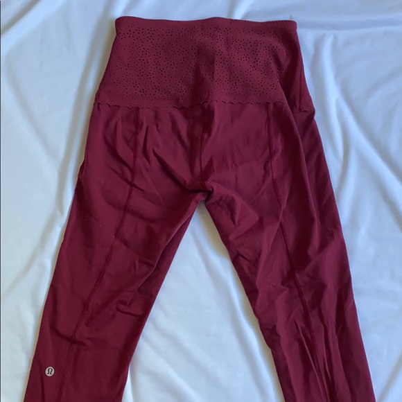 Red Lululemon Leggings - Picture 2 of 2